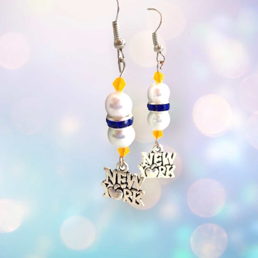New York KNICKS Basketball Handmade Earrings *NEW*